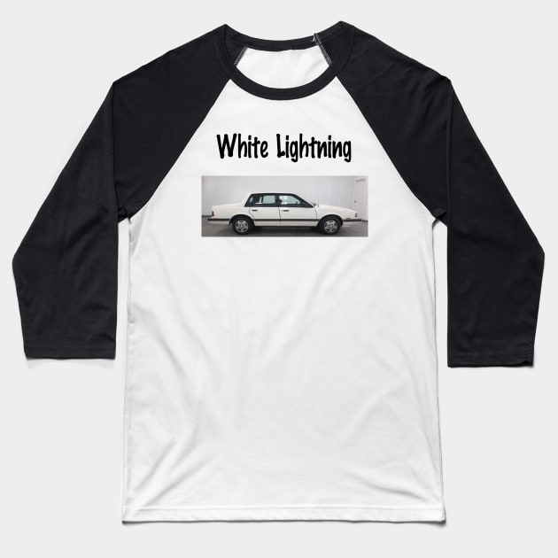 White Lightning Baseball T-Shirt by Two Beers Into Inspiration